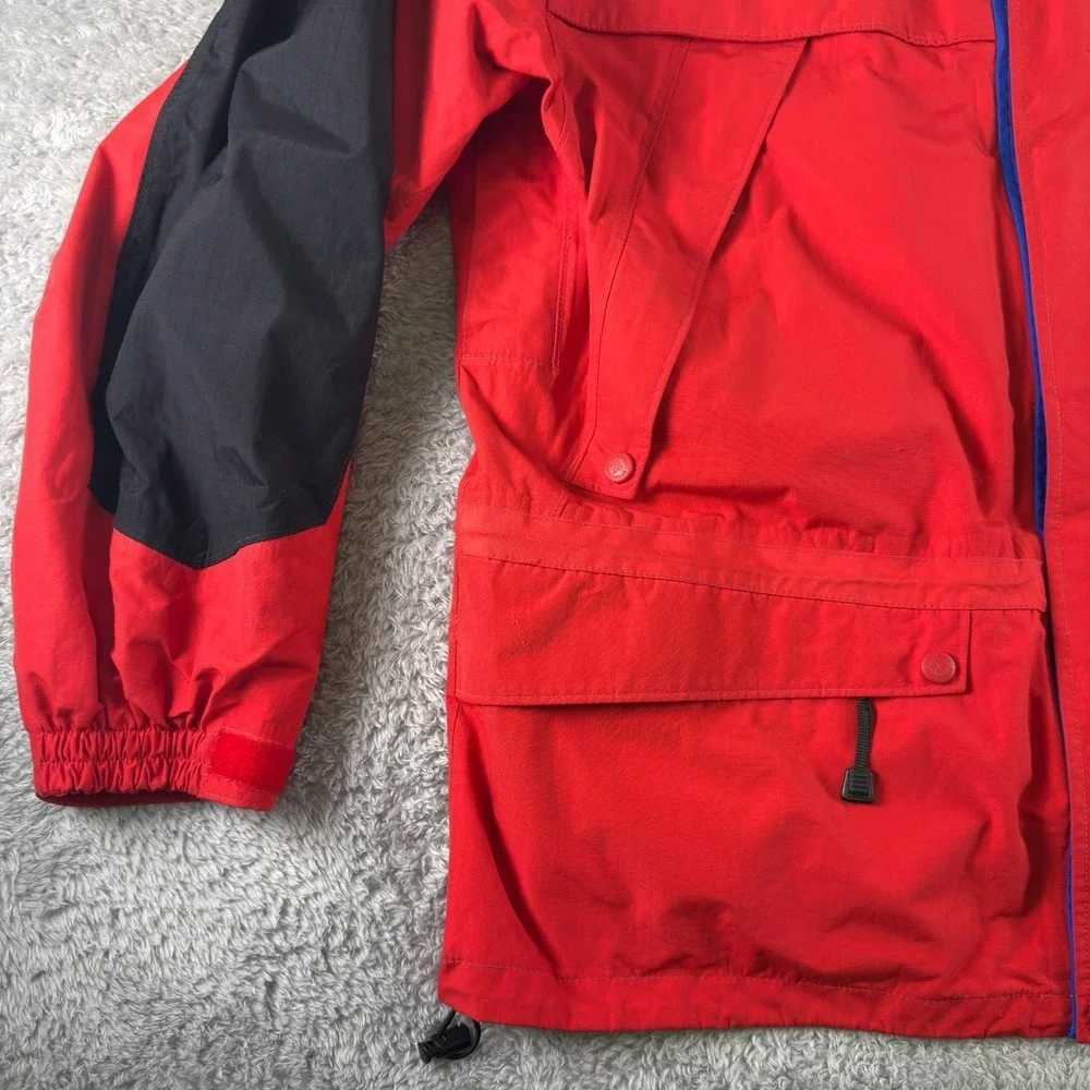 Columbia Sportswear Ascent Omni-Tech Parka Jacket Mens XL Red‎ Black Vintage